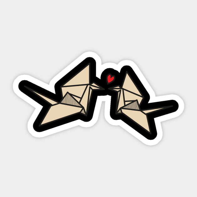 Origami Cranes Gift Sticker by Jackys Design Room